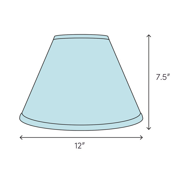 Fenchel Shades 7" H x 12" W Empire Lamp Shade (Threaded Uno Attachment